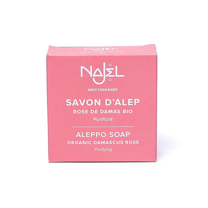 Najel Savon d'Alep à la rose de Damas bio - 100 g de gros thumb
