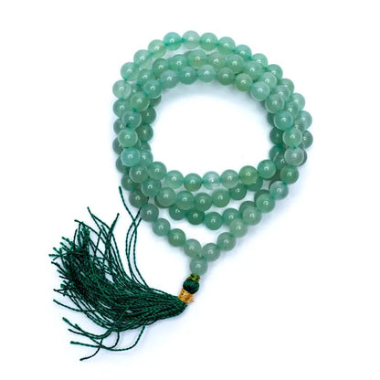 Mala Aventurine AA 108 perles + sachet de brocart de gros thumb