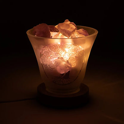 Edelsteinlampe Lebensbaum mit Kabel und LED großhandel thumb