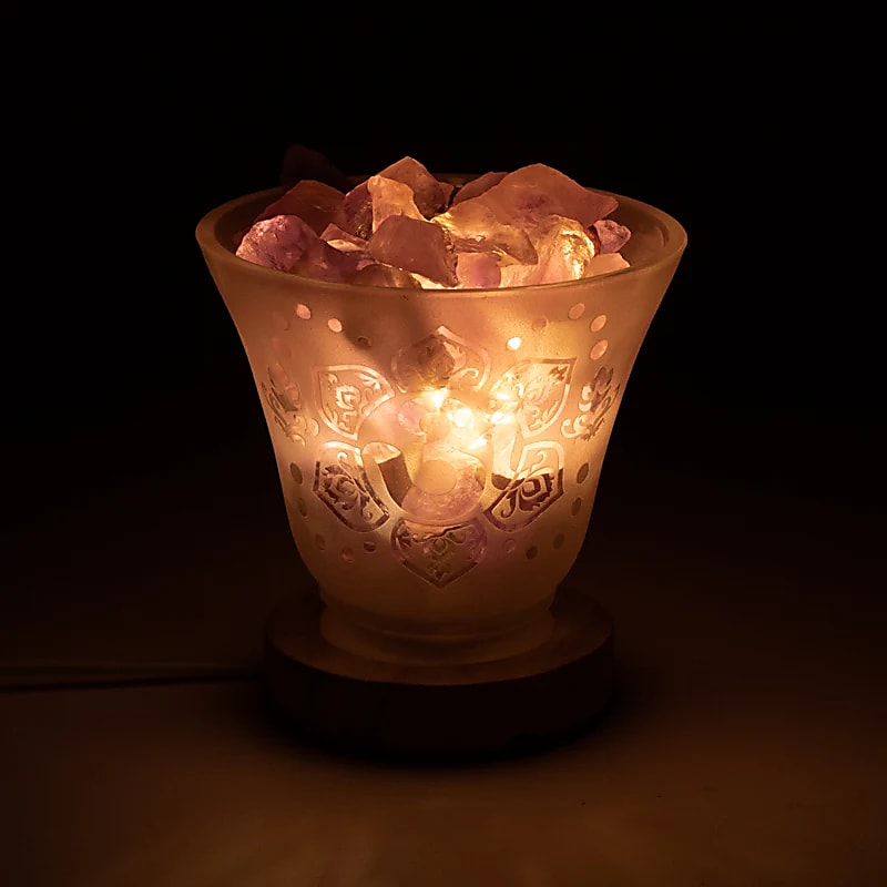 Edelsteinlampe OHM mit Kabel und LED großhandel