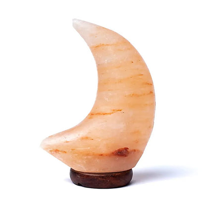 Zoutlamp maanvormig met snoer en LED lamp thumb