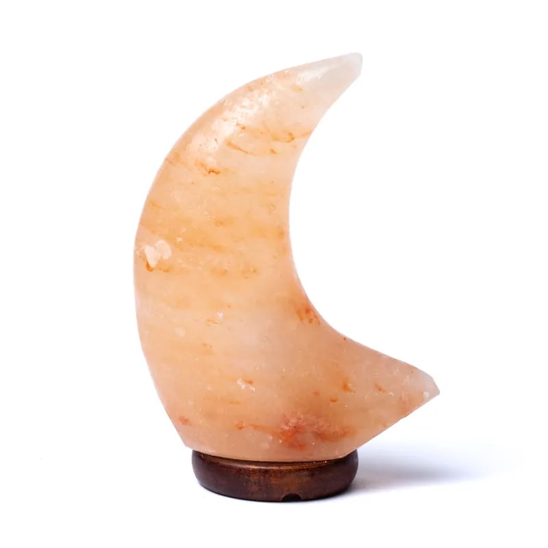 Zoutlamp maanvormig met snoer en LED lamp