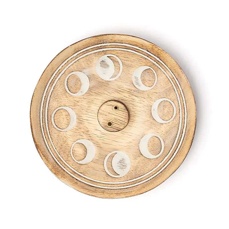 Räucherstäbchenhalter Mondphasen Mangoholz kaufen