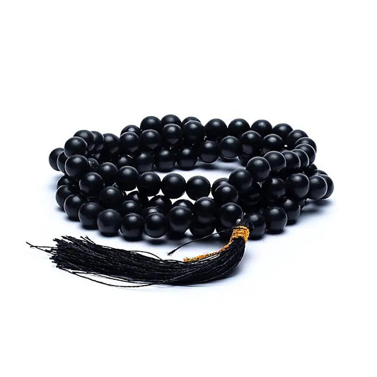 Mala schwarzer Achat, 108 Perlen