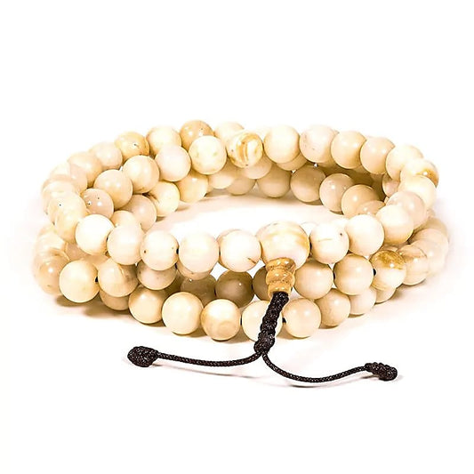 Mala Muschel natur 108 Perlen