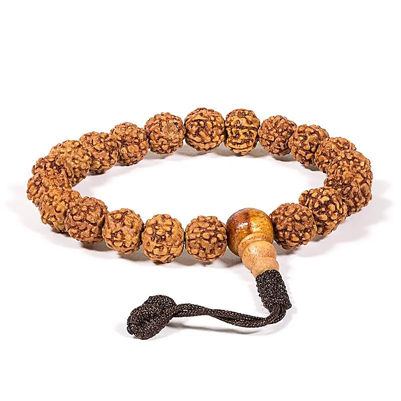 Mala/bracelet en Rudraksha 21 perles ajustable