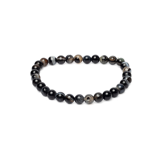 Pulsera elástica de ágata Ojo de Shiva calidad AA