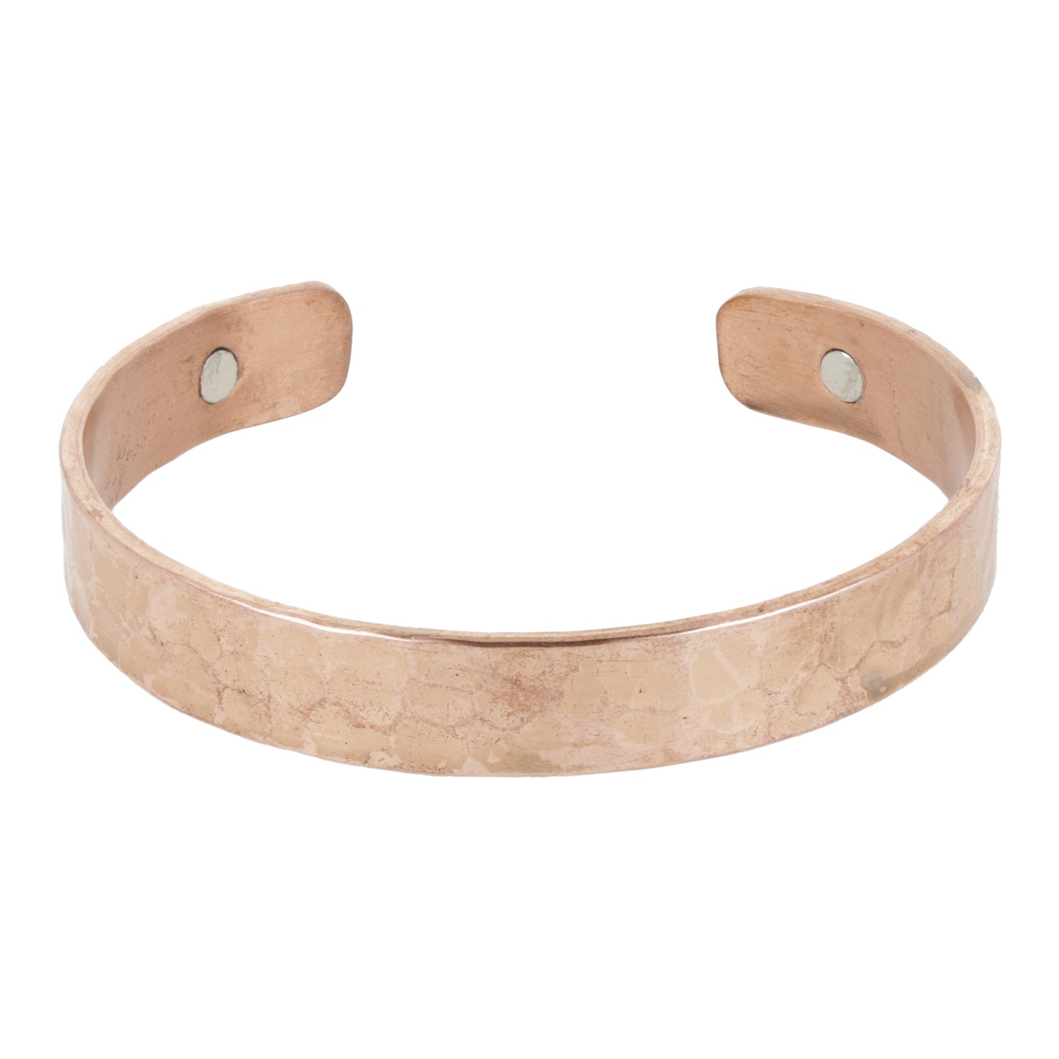 Bracelet copper hammered magnetic