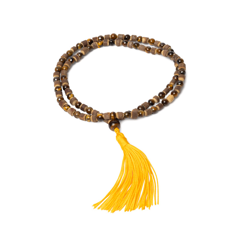 Mala occhio di tigre e tulsi 108 perle