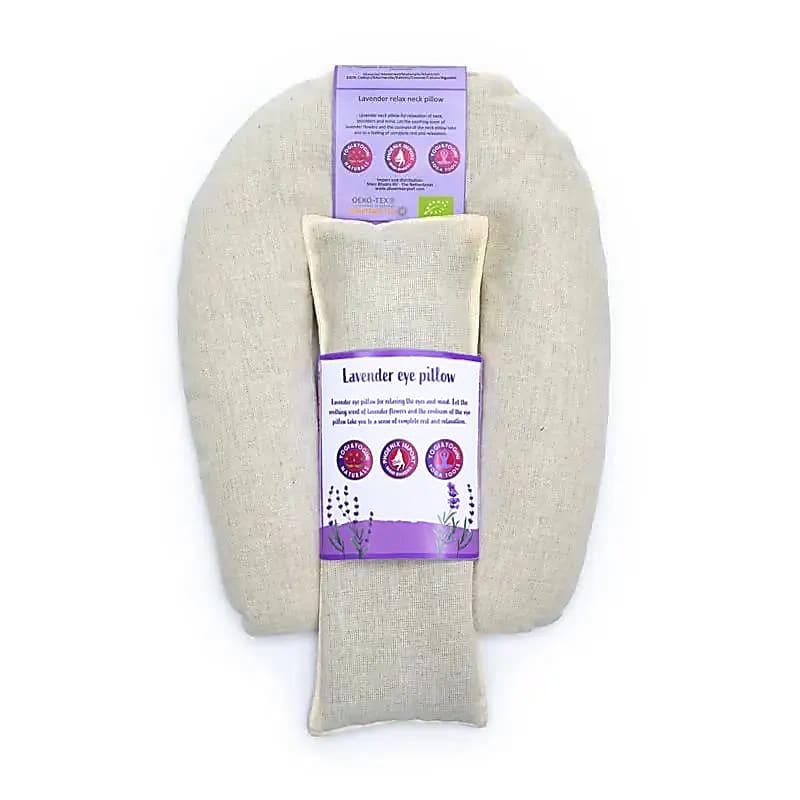 Cuscini per collo e occhi alla lavanda organico naturale
