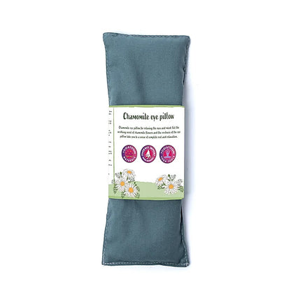 Cuscino per occhi camomilla con semi lino organico verde scuro thumb