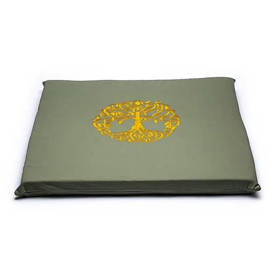Meditation mat cover tree of life organic cotton (GOTS)