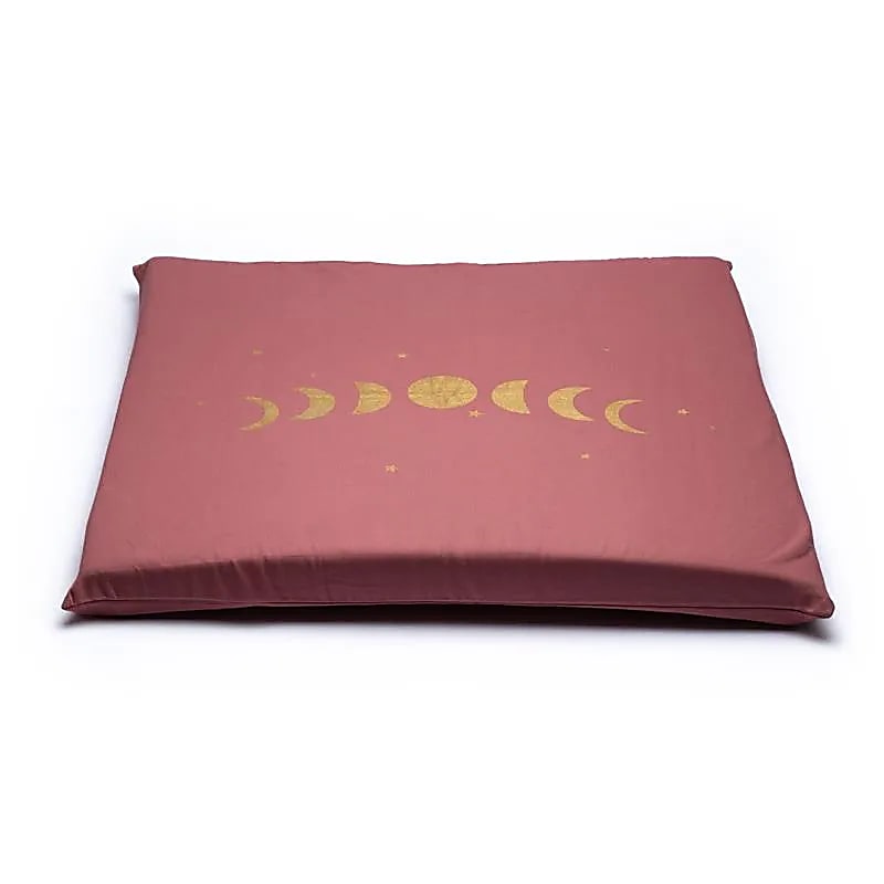 Meditation mat cover moon phases organic cotton (GOTS)