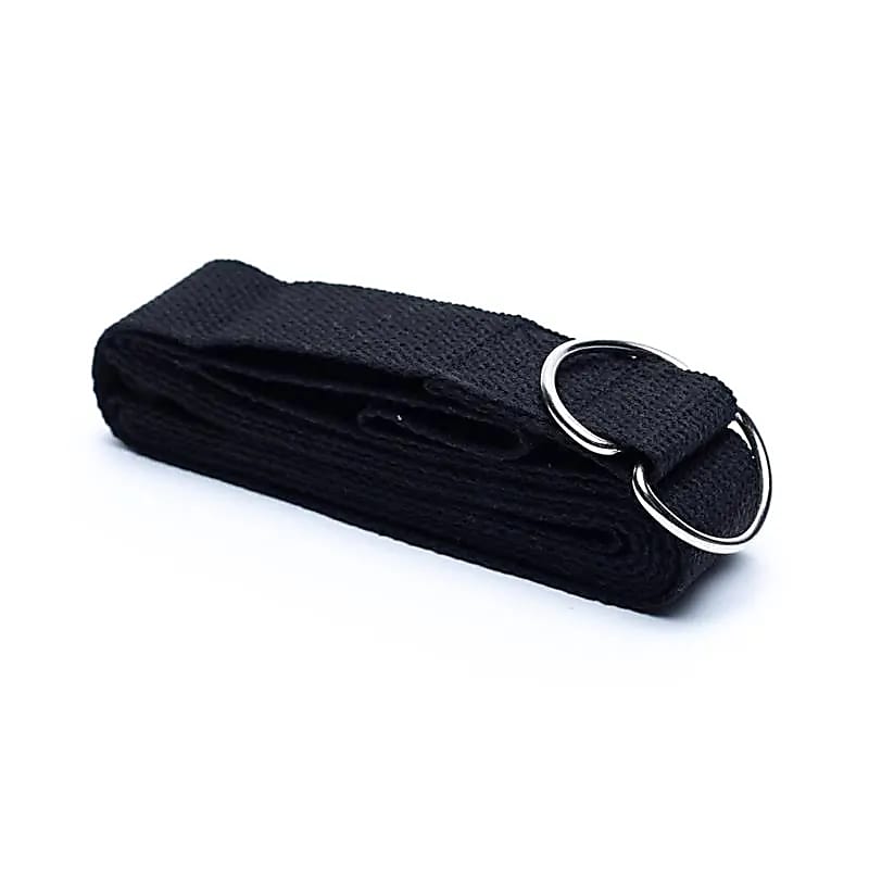 Sangle de yoga D-ring coton noir