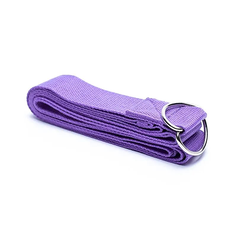 Sangle de yoga D-ring coton violet clair