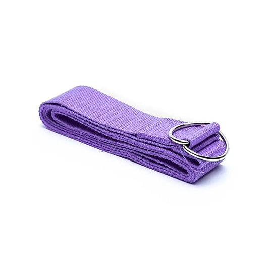 Cintura per yoga con anello a D cotone viola