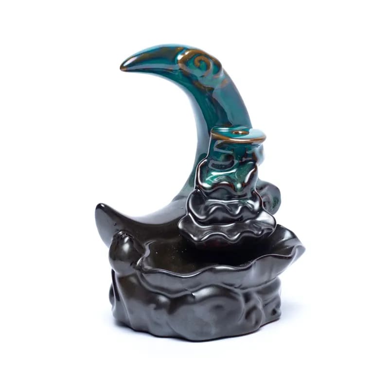 Backflow incense burner Moon Ceramic