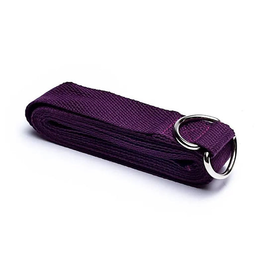 Cintura per yoga con anello a D in cotone viola