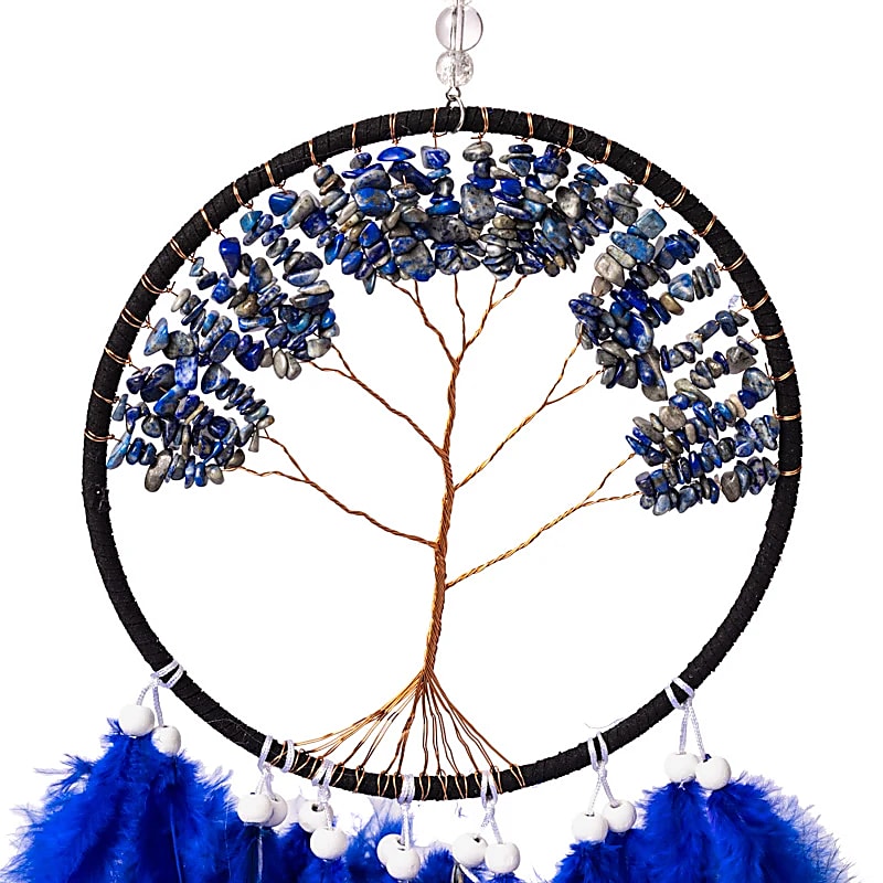 Capteur de rêves Arbre de Vie lapis-lazuli