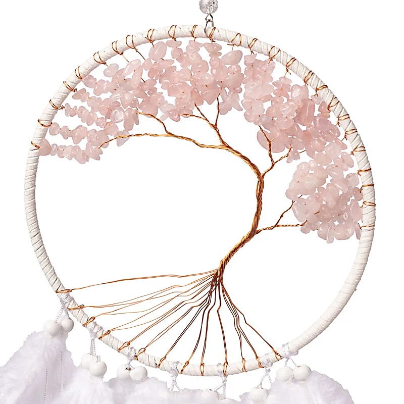 Dreamcatcher Tree of Life rose quartz wholesale