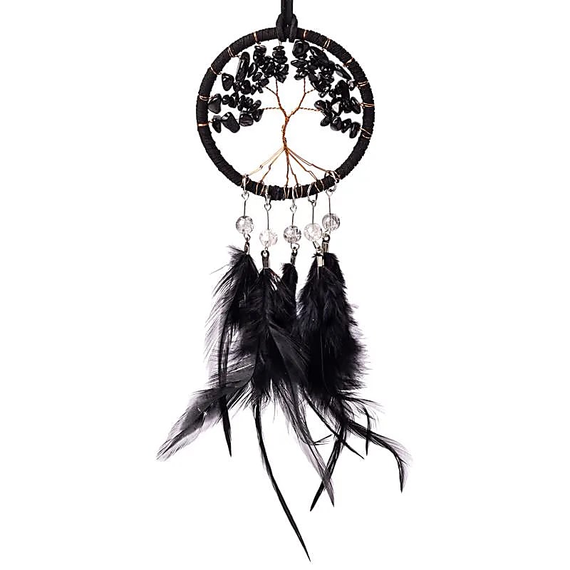 Atrapasueños Árbol de la Vida jaspe negro