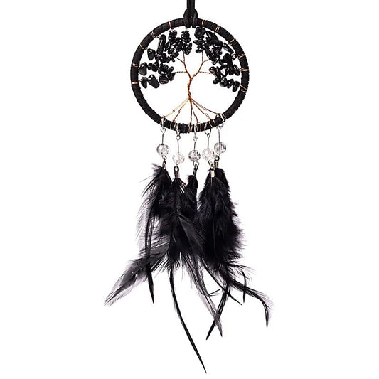 Atrapasueños Árbol de la Vida jaspe negro