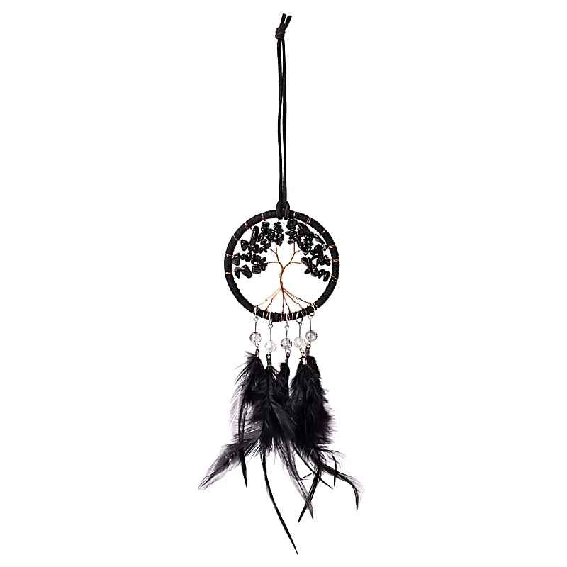 Atrapasueños Árbol de la Vida jaspe negro