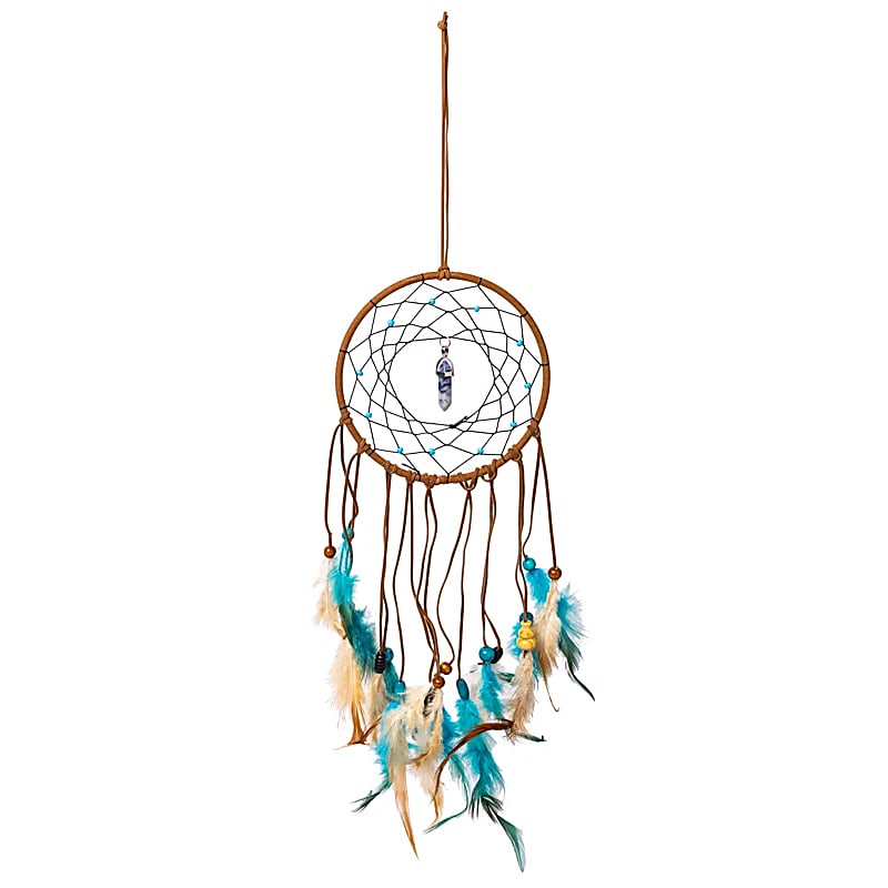 Capteur de rêves sodalite avec pendule – ±13x45cm	