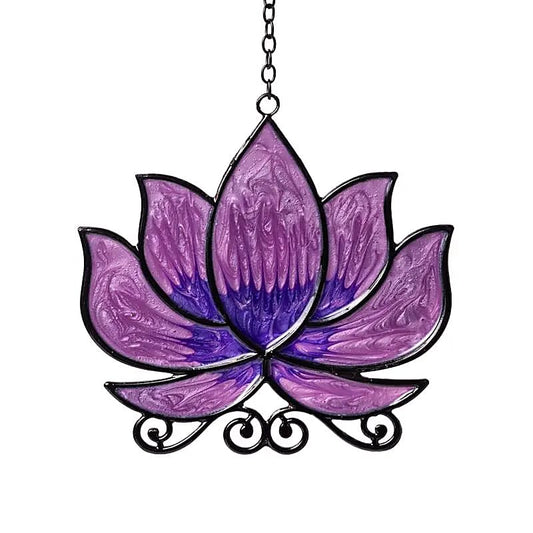 Window hanger lotus purple