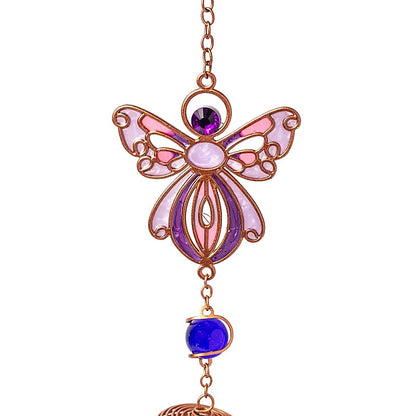 Carillon ange rose Verre|Métal thumb
