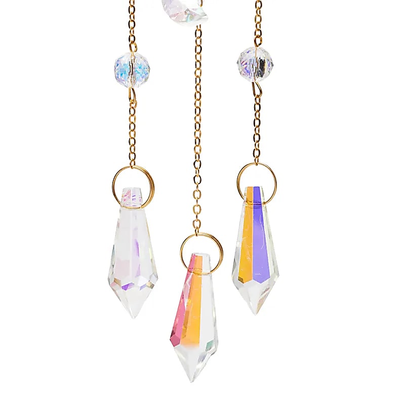 Buy Suncatcher sun and half moon with crystal glass