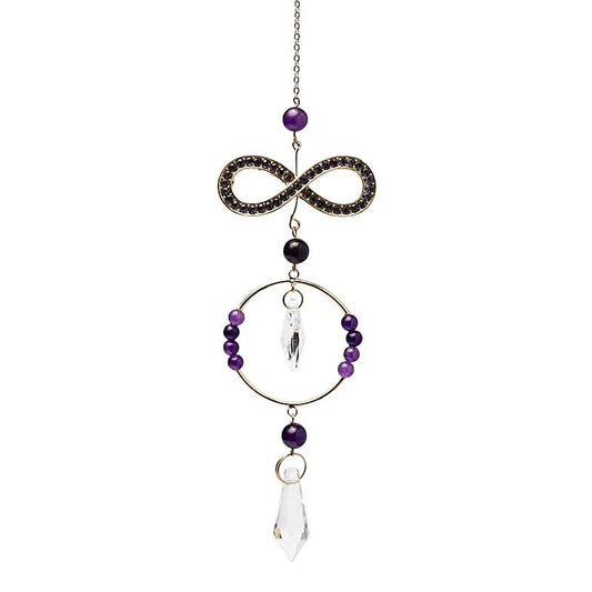 Capteur de soleil infini avec améthyste et cristal