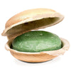 Holy Lama Savon Vetiver Rainforest en feuille de palmier