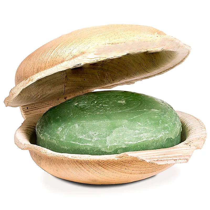 Holy Lama Savon Vetiver Rainforest en feuille de palmier