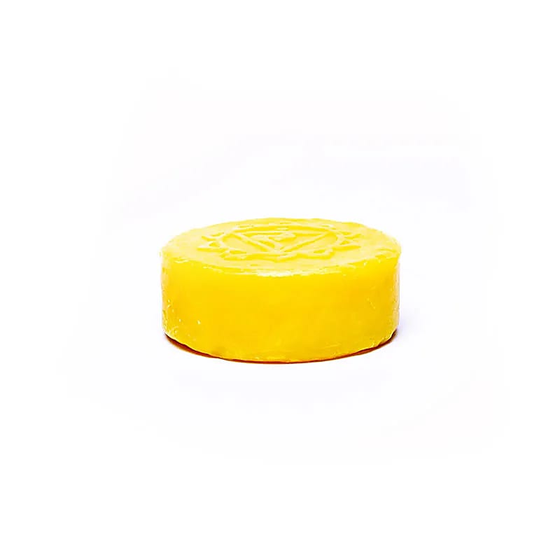 Holy Lama sapone chakra del plesso solare in foglia di palma