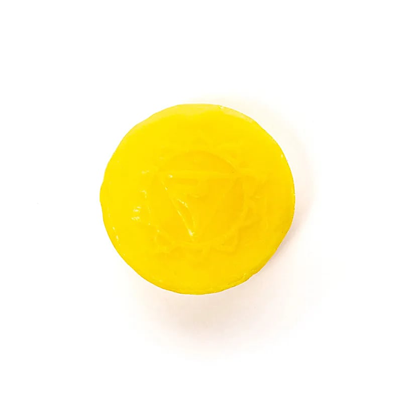 Holy Lama sapone chakra del plesso solare in foglia di palma