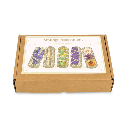 White sage &amp; assorted herbal smudge set of 5 wholesale thumb