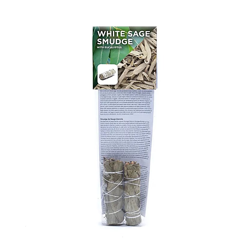 Weißer Salbei Smudge mit Eukalyptus S 2er-Set
