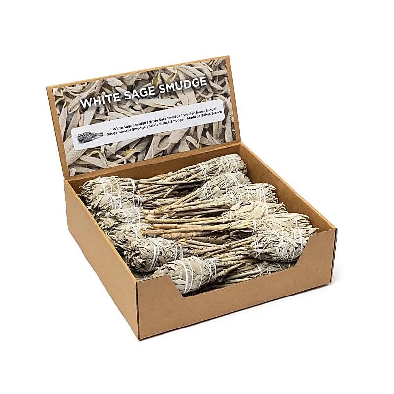 Torche smudge de Sauge Blanche par 24 en présentoir