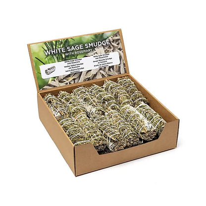 Witte salie smudge met rozemarijn S per 24 in display thumb