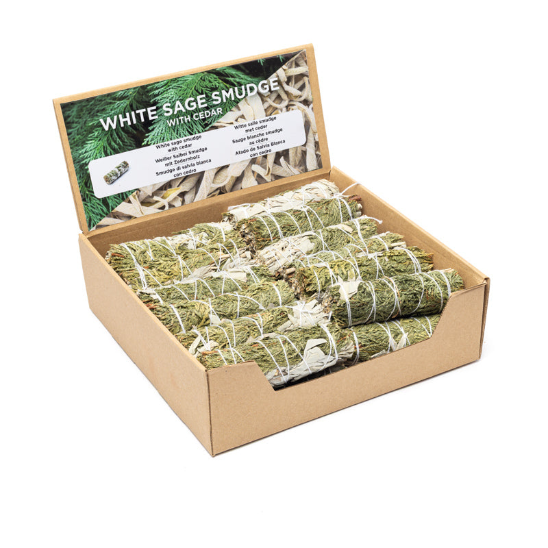Atado de Salvia Blanca con cedro S 24 uds en expositor