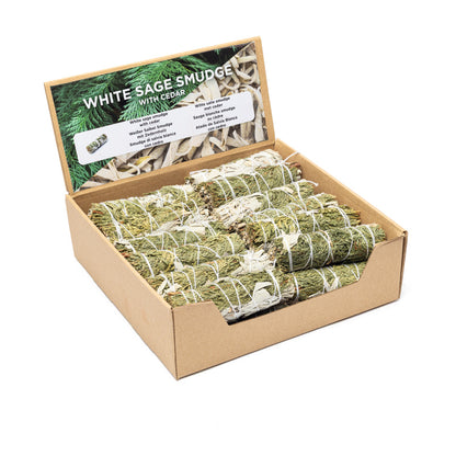 Atado de Salvia Blanca con cedro S 24 uds en expositor thumb