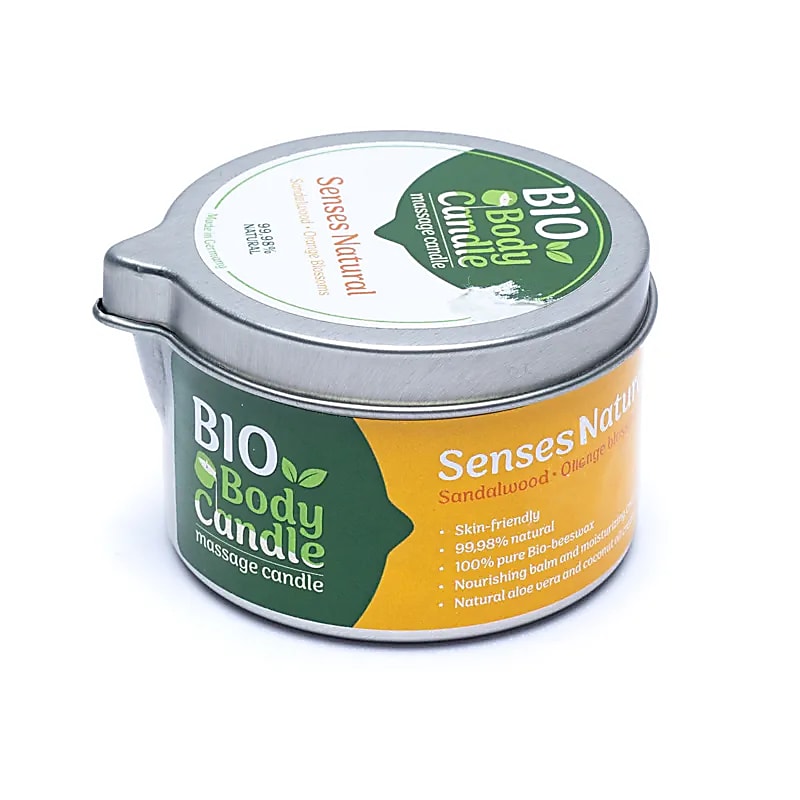 Organic massage candle sandalwood & orange blossom