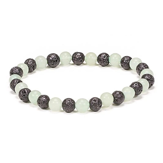 Pulsera de roca volcánica y aventurina