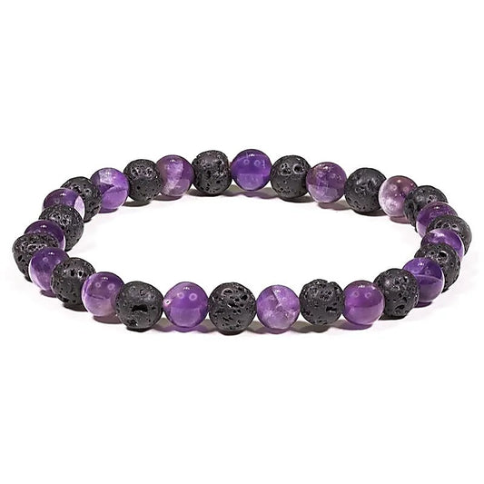 Pulsera de lava/amatista