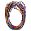 Collier en cuir avec fermoir à homard multicolore