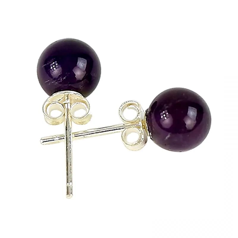Amethyst ear-studs 925 silver