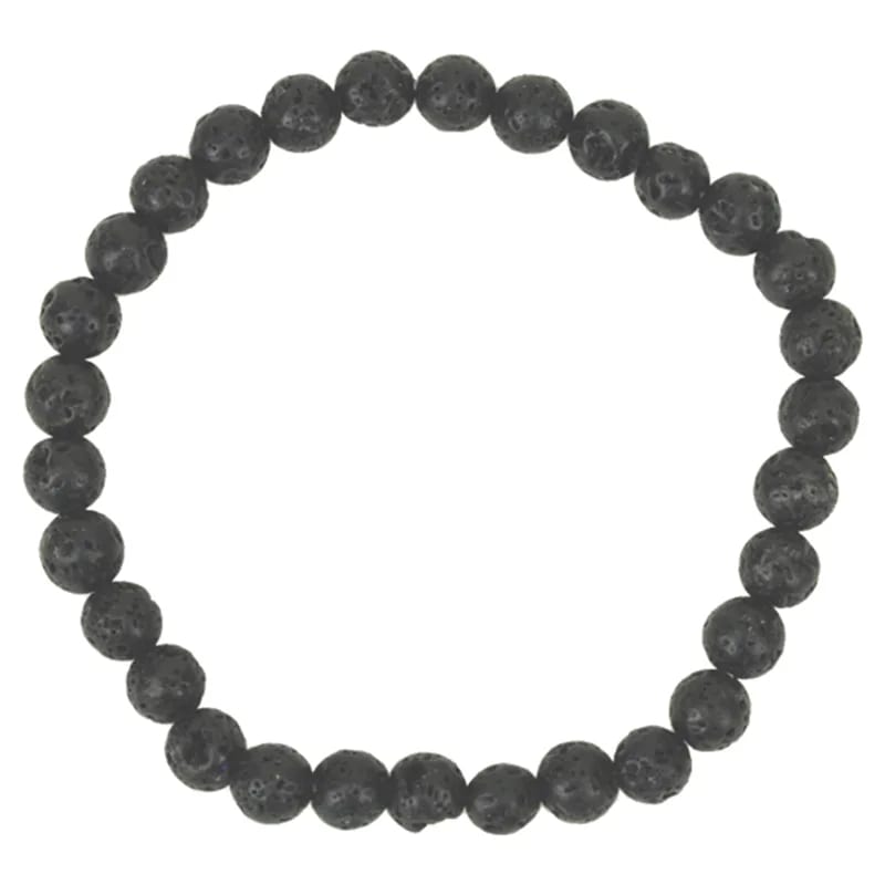 Bracelet black lava rock wholesale
