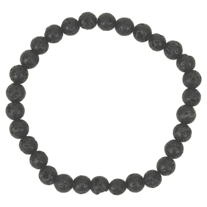 Bracelet black lava rock wholesale thumb