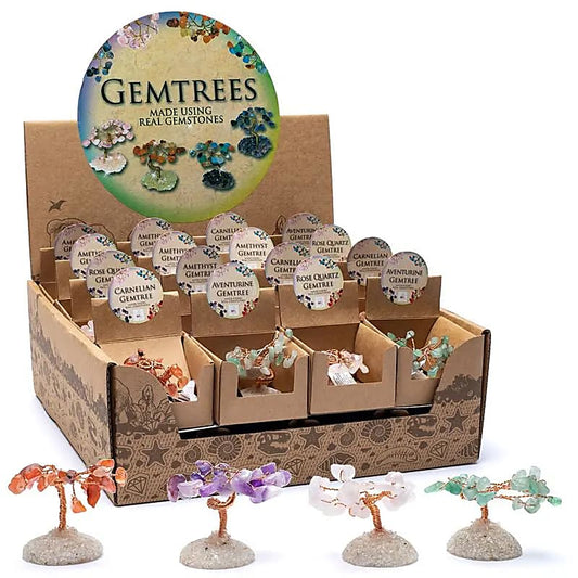 Présentoir arbre en pierre mini avec 32 pièces